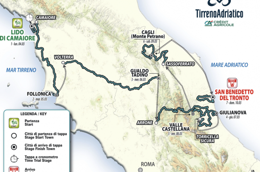 Carte Tirreno-Adriatico 2024