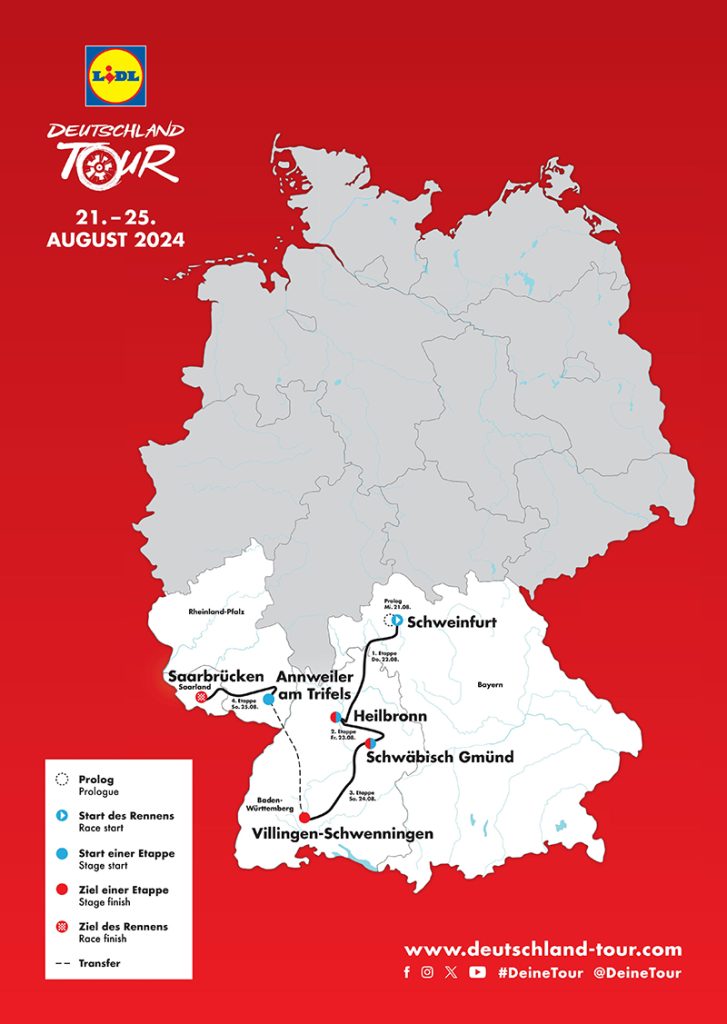 Carte Tour d'Allemagne 2024
