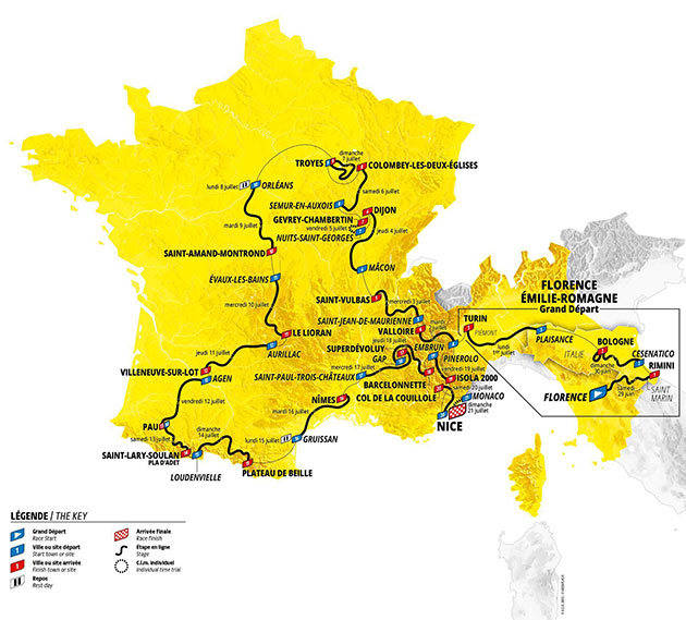 Carte Tour de France 2024