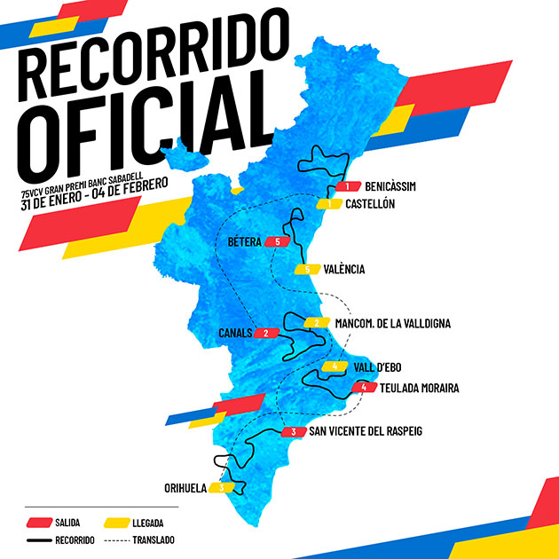 Carte Tour de la Communauté Valencienne 2024