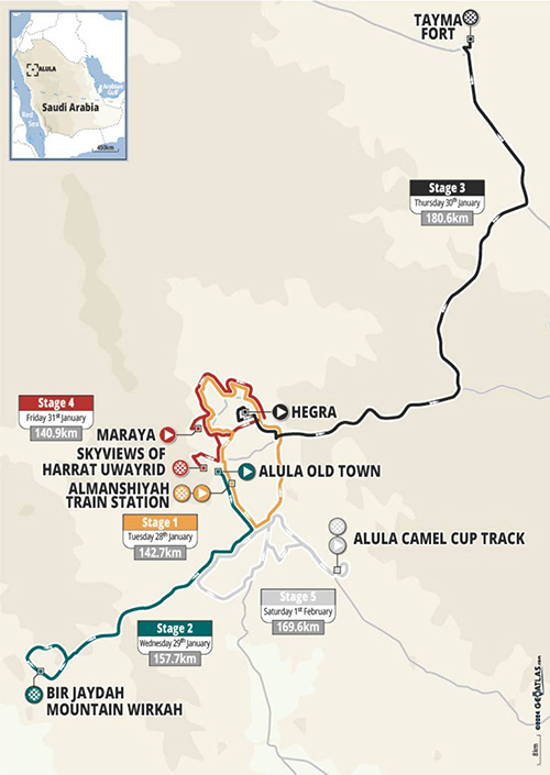 Carte AlUla Tour 2025
