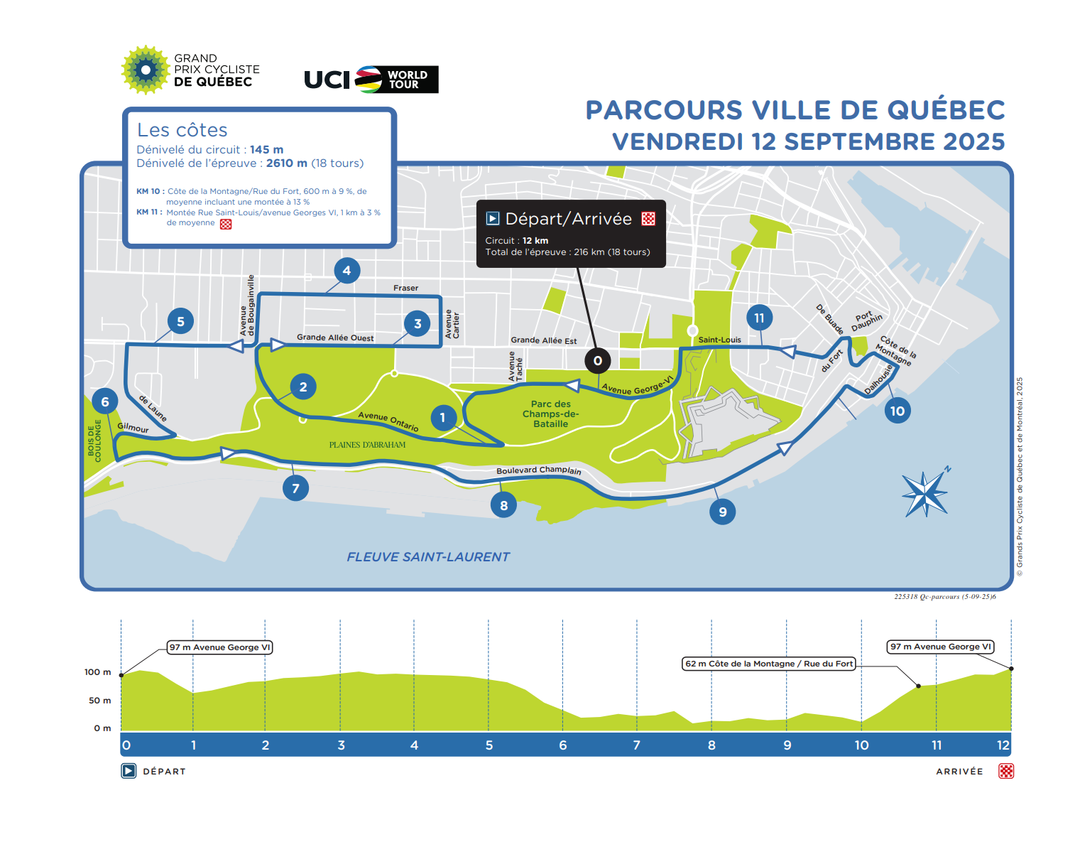 Carte Grand Prix Cycliste de Québec 2025