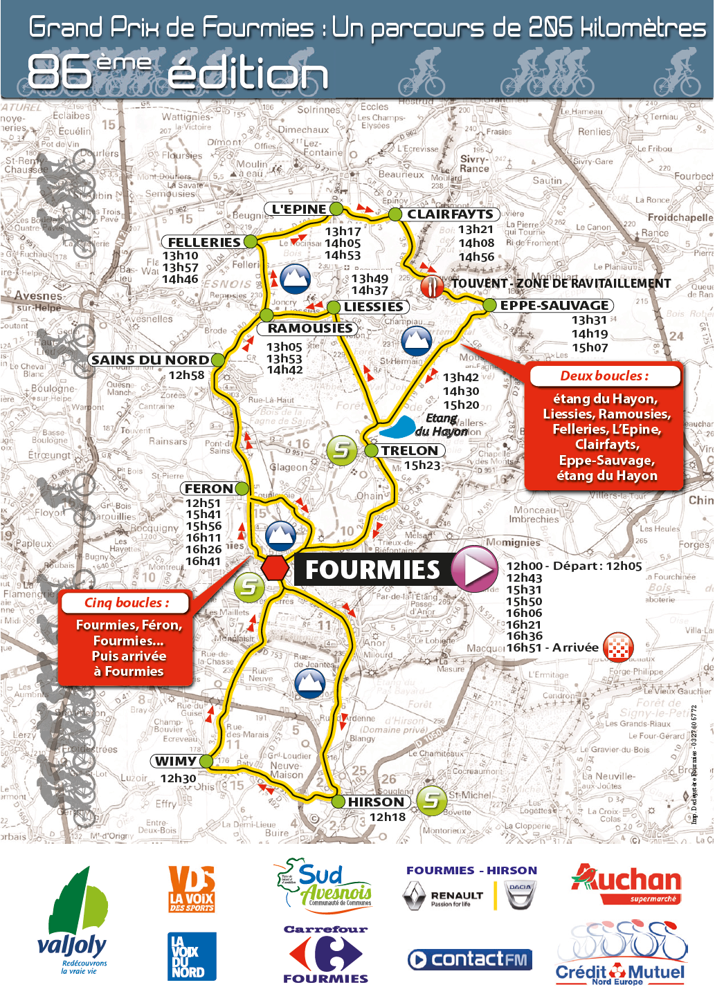 Carte Grand Prix de Fourmies 2025