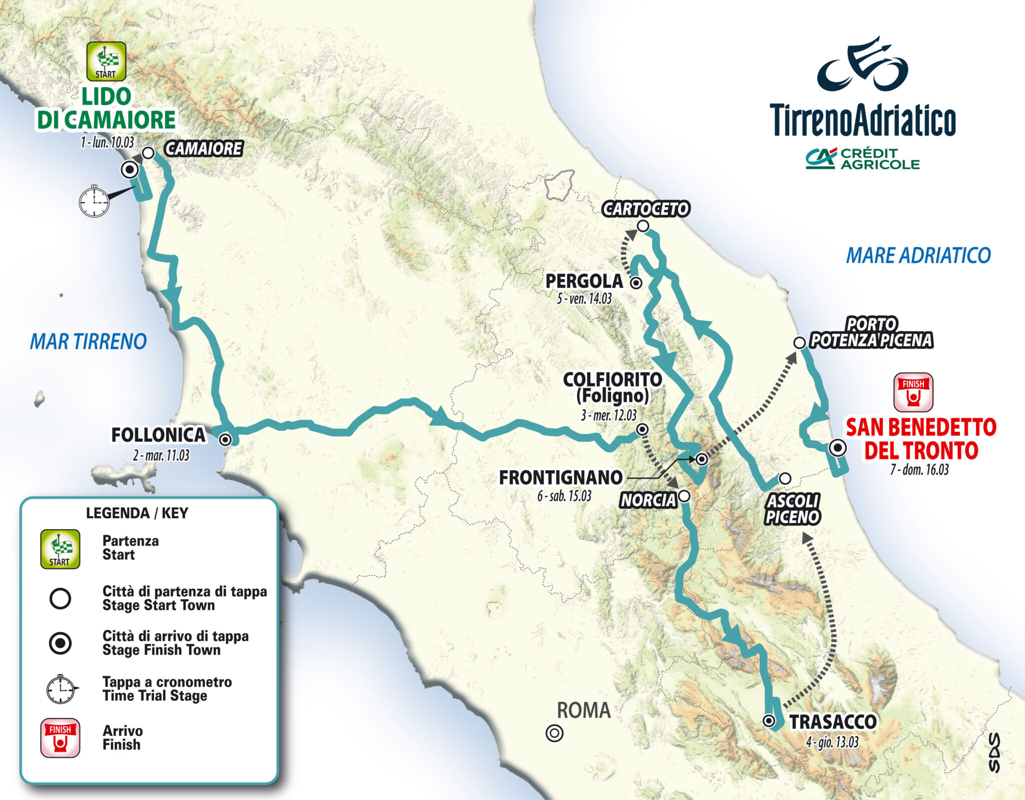 Carte Tirreno-Adriatico 2025