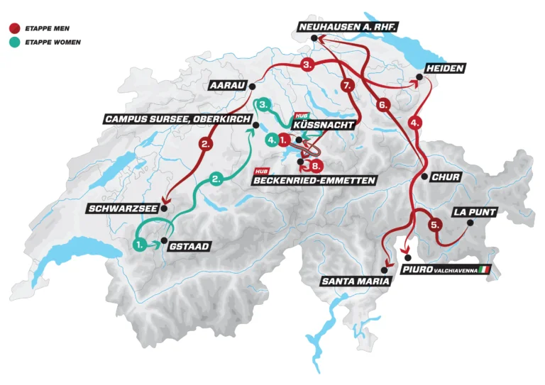 Carte Tour de Suisse 2025