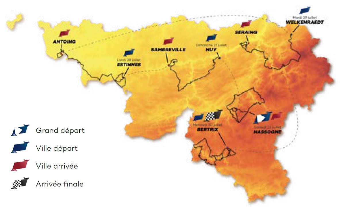 Carte Tour de Wallonie 2025