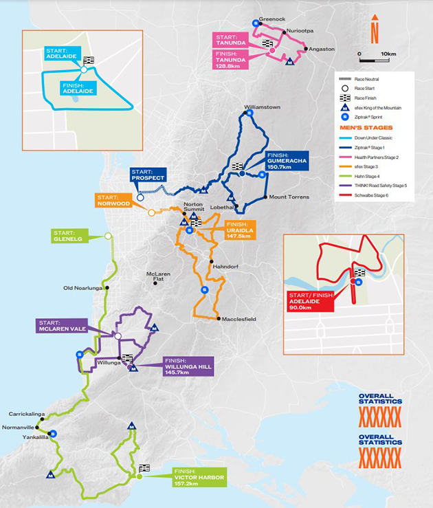Carte Tour Down Under 2025