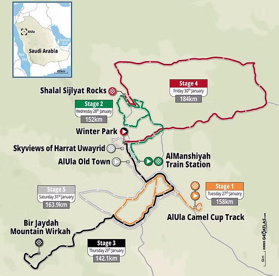 Carte AlUla Tour 2026