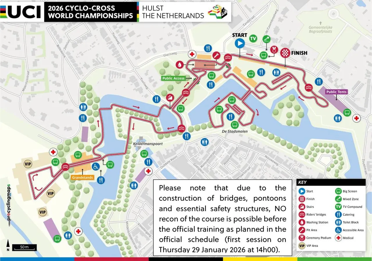 Carte Championnat du Monde Cyclo-Cross 2026